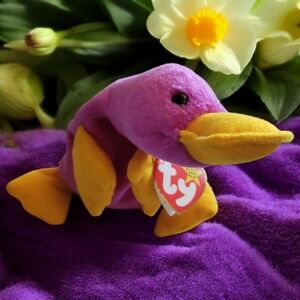 Vtg 93 Patti Platypus Ty Rare Errors PE Pellets Beanie Baby